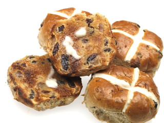 Hot Crossed Buns wih Butter