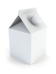 isolated blank milk box