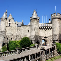 Fotobehang Middeleeuws ridderkasteel Het Steen in Antwerpen © ErnstPieber