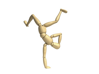 Манекен танцует брейкданс