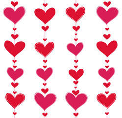 vector background with hearts