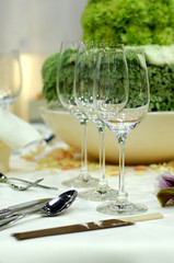 Eingedeckte Festtafel