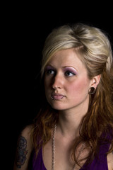 Naklejka premium Close up on a Woman