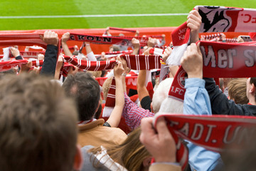 Zuschauer, Fußballfan, Stadion, Jubel © Blacky