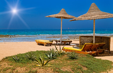 Obraz na płótnie Canvas Beach in the tropical country.