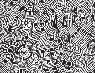 Hand Drawn Abstract Vector Background