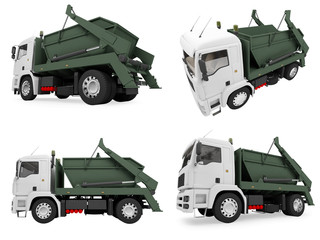 Collage of isolated dump truck © flags3d