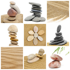 zen stones collage