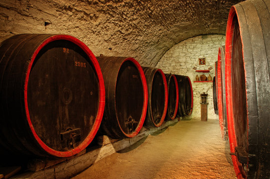 Barrels in a wine-cellar from Transylvania