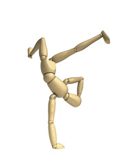 Манекен танцует брейкданс