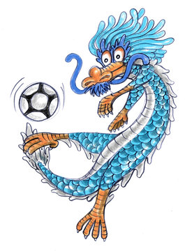 football dragon cartoon