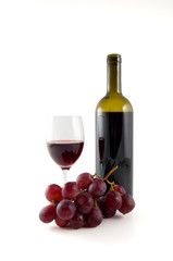 Grappolo d'uva e vino