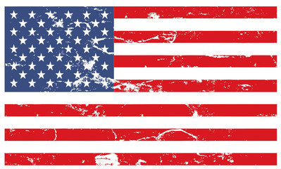 Grunge style USA flag