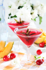 Refreshing summer cocktail