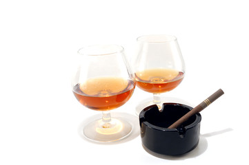 Glasses of brandy