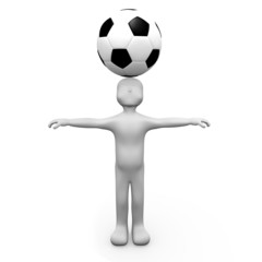 Football on head