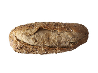 Pain de campagne sur fond blanc