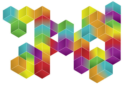 Retro Spectrum cube background design