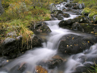 Fototapeta na wymiar Beautiful mountain stream
