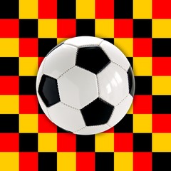 football on german flag colours background