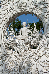 exquisite white lord buddha image