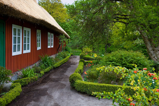Traditional swedish house in Skansen.
