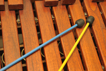 Wood xylophone and mallets