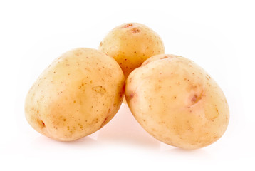 Potatoes isolated on white
