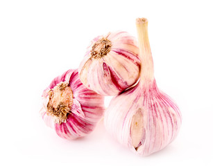 Garlic isolated on white