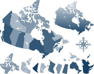 Vector Canada map - 23426634