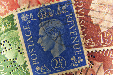 King George vintage stamps