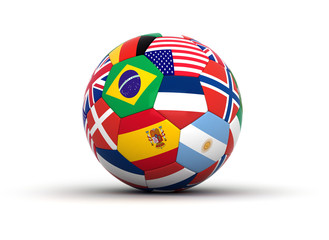 Obraz premium Soccer ball - world cup nations