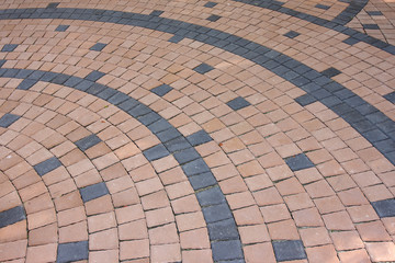 Texture of ground with colorful stones