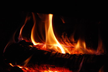feu de cheminee