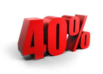 40% forty percent