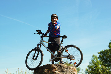 Fototapeta premium Fahrradfahrer