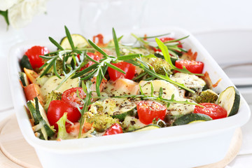 Baked mixed vegetable
