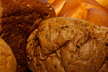 assortment of baked bread