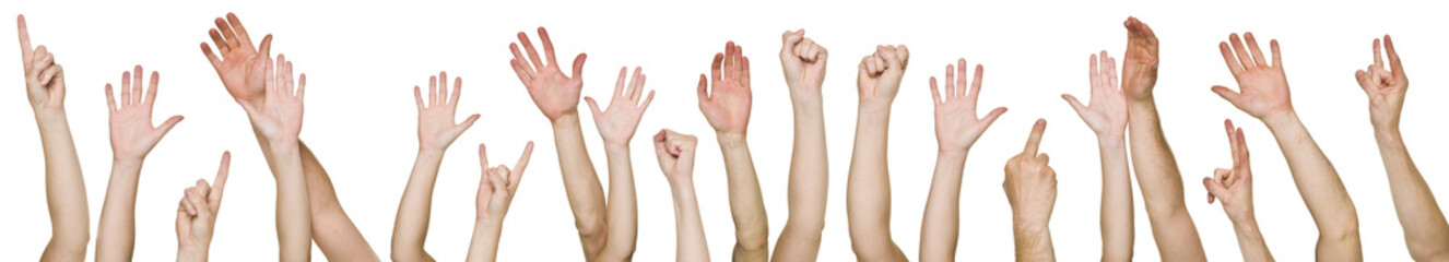 Lots of raised hands