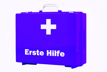 Obraz premium Erste Hilfe Koffer blau