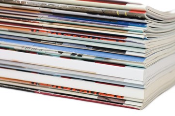 Magazine isolated on white background