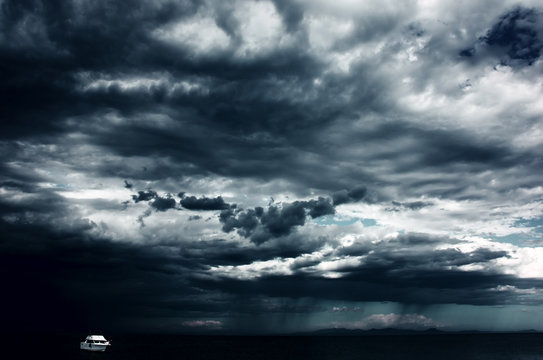 Storm on sea