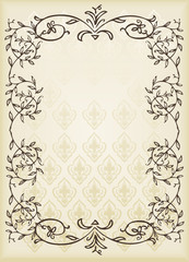 Vertical vintage background for Book cover vector