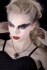 Model Gesicht Portr&auml;t Vampir Frau