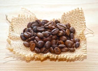 Papier Peint photo autocollant Café grãos de café