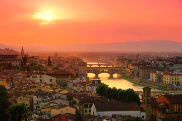Fototapeta na wymiar Florenz Bruecke - Florencja most 02