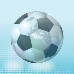 Crystal Soccer Ball Vector Illustration