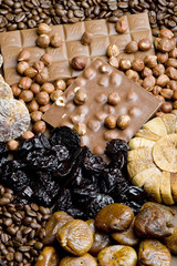 dried fruit with chocolate
