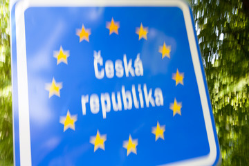 sign at the border of Czech Republic