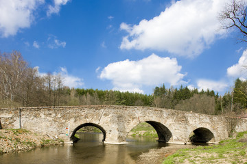 Fototapeta na wymiar bridge near Ronov nad Sazavou, Czech Republic